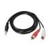 CABLE AISENS AUDIO ESTEREO JACK 3.5 M-2XRCA M NEGRO 3.0M