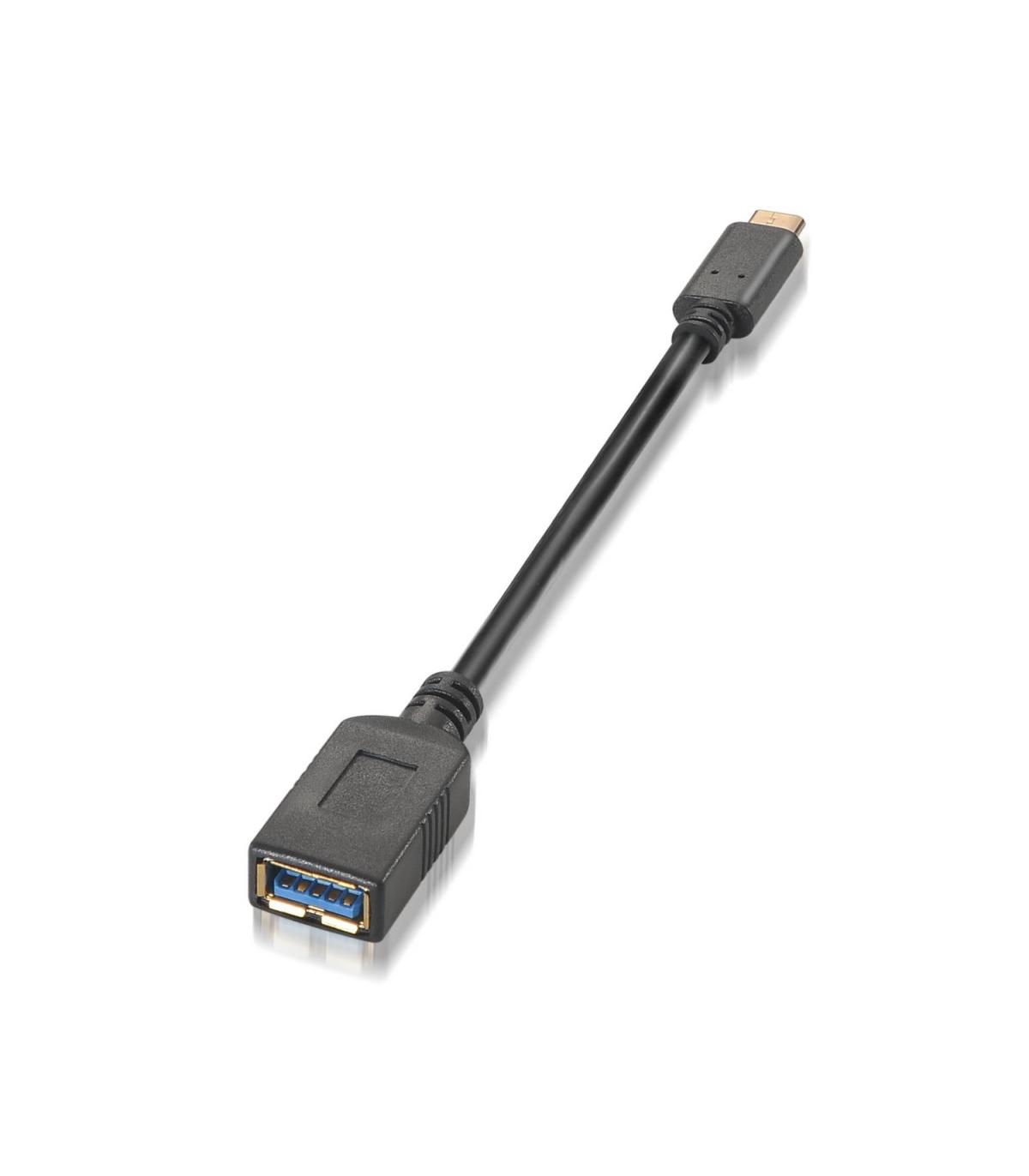 CABLE AISENS USB 3.1 GEN1 5GBPS 3A TIPO USB-C M-A H 15CM NEGRO