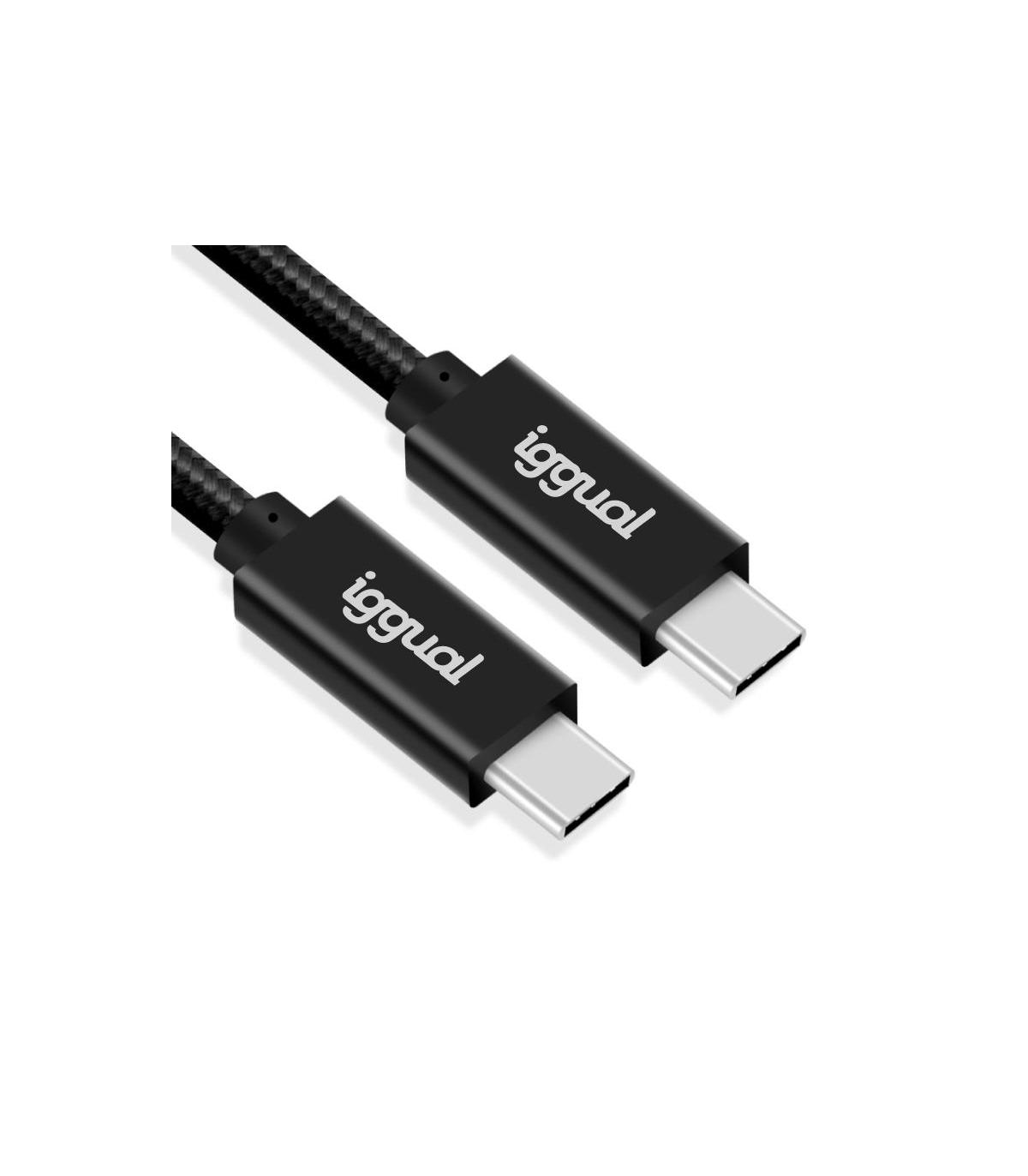 Iggual Cable USB-C 3.2 Gen2x2 100W 5A 4K 1m Nylon
