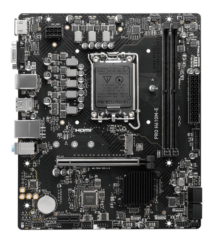 PLACA BASE MSI PRO H610M-E 1700 MATX 2XDDR5