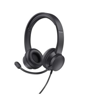 Auriculares Trust Ayda  Con Micrfono  Jack 3.5  Negros