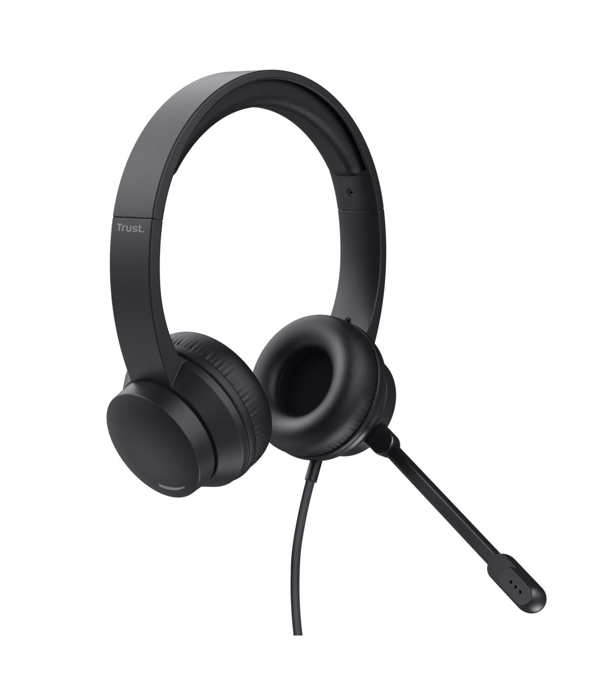Auriculares Trust Ayda  Con Micrfono  Jack 3.5  Negros