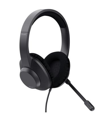 Auriculares Trust Ayda Max USB-ENC  Con Micrfono  USB  Negros