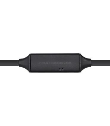 Cable Alargador USB 3.0 Con Amplificador Aisens A105-0408  USB Macho - USB Hembra  Hasta 9W  625Mbps  10m  Negro