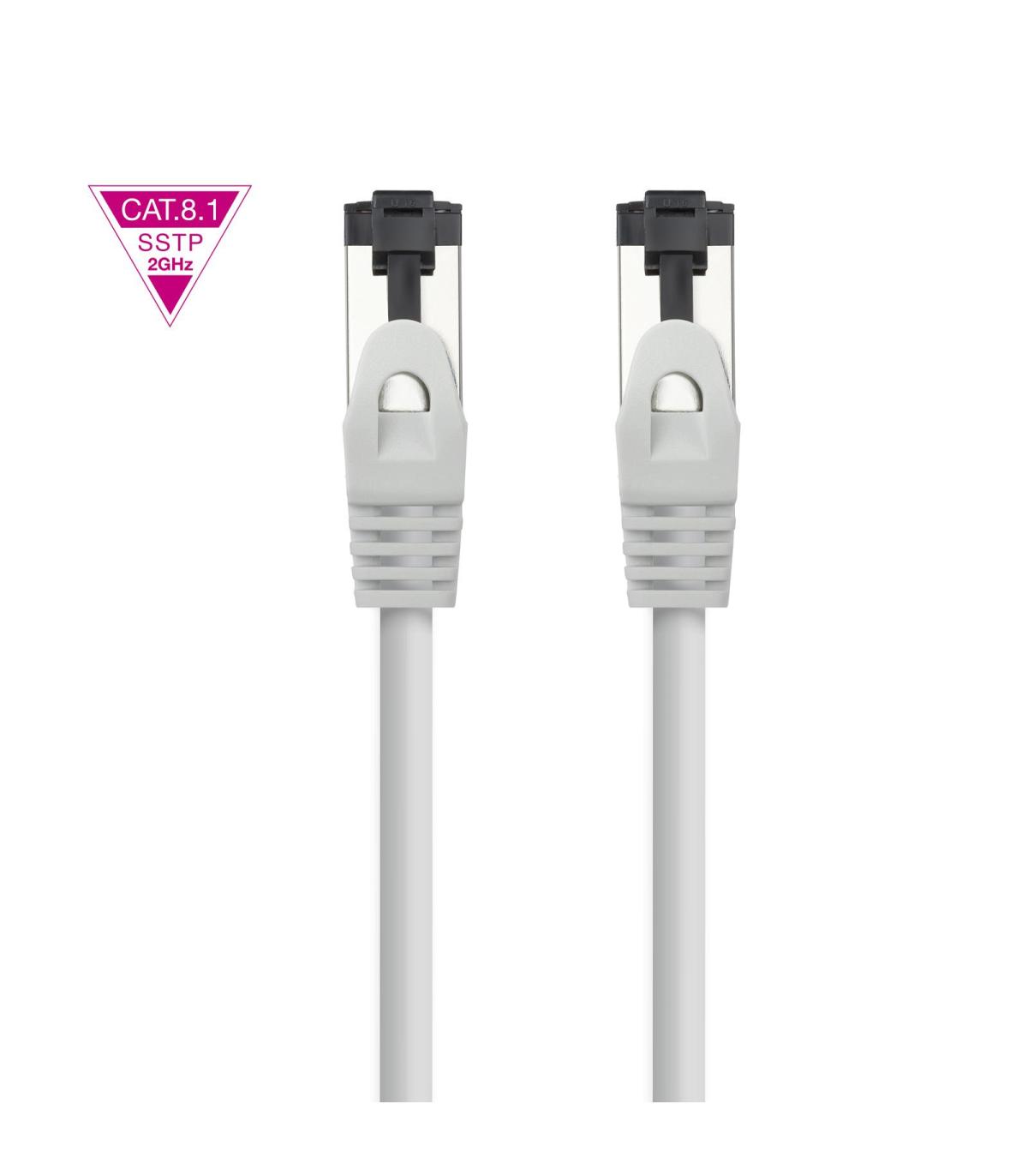 Cable De Red RJ45 SSTP Nanocable 10.20.2002 Cat.8.1  2m  Gris