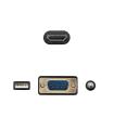 Cable Conversor Nanocable 10.15.4612  HDMI Macho - VGA Macho  Jack 3.5 Macho  USB Macho  1.8m  Negro