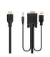 Cable Conversor Nanocable 10.15.4612  HDMI Macho - VGA Macho  Jack 3.5 Macho  USB Macho  1.8m  Negro