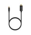 Cable Conversor HDMI 4K Aisens A109-0623  USB Tipo-C Macho - HDMI Macho  Hasta 27W  1250Mbps  80cm  Negro