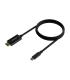 Cable Conversor HDMI 4K Aisens A109-0623  USB Tipo-C Macho - HDMI Macho  Hasta 27W  1250Mbps  80cm  Negro