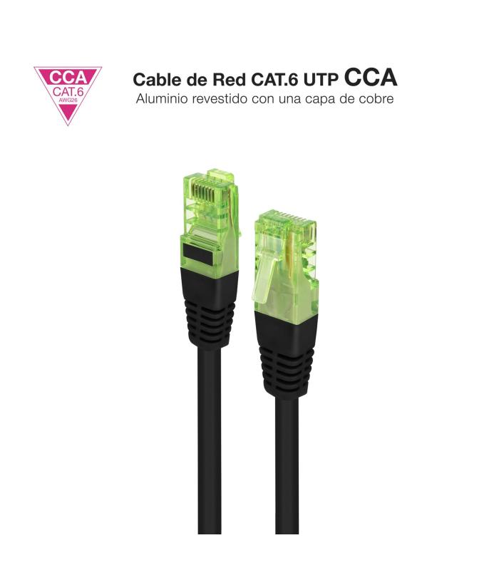 Cable De Red RJ45 UTP Nanocable 10.20.1400-L25-BK Cat.6  25cm  Negro