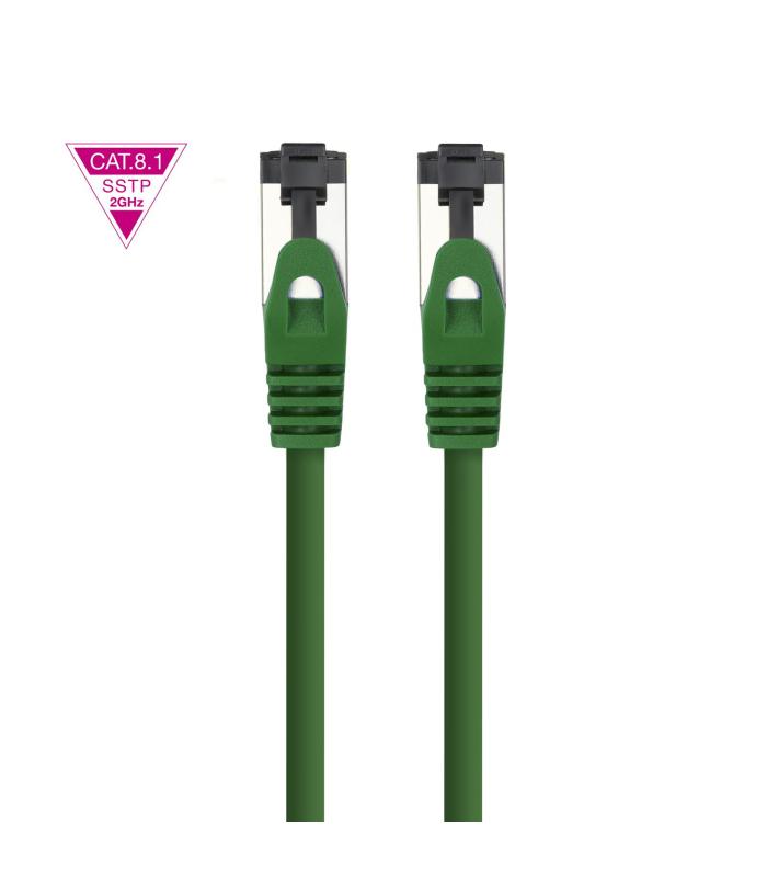 Cable De Red RJ45 SSTP Nanocable 10.20.2000-GR Cat.8.1  50cm  Verde