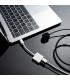 Adaptador Audio Nanocable 10.24.1206  USB Tipo-C Macho - Jack 3.5 Hembra  USB Tipo-C Hembra  Blanco