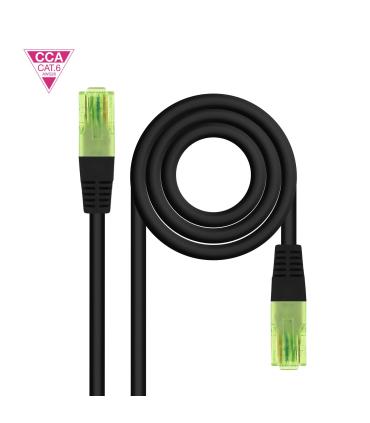 Cable De Red RJ45 UTP Nanocable 10.20.1401-BK Cat.6  1m  Negro