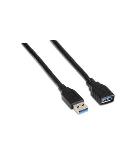 Cable Alargador USB 3.0 Aisens A105-0042  USB Macho - USB Hembra  Hasta 9W  625Mbps  2m  Negro