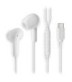 Auriculares Intrauditivos NGS Cross Glide  Con Micrfono  USB Tipo-C  Blancos