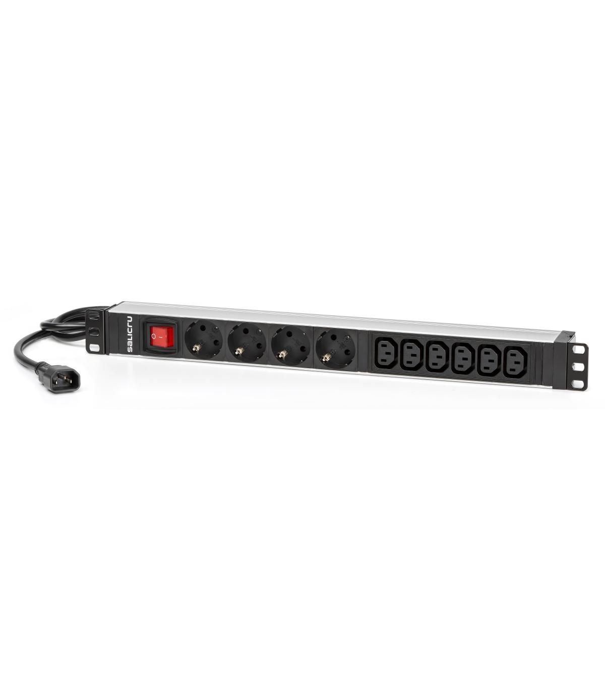 REGLETA SALICRU SPS. 4+6TOMAS 4F+6F PDU SCH+C13 C14 680CA000006