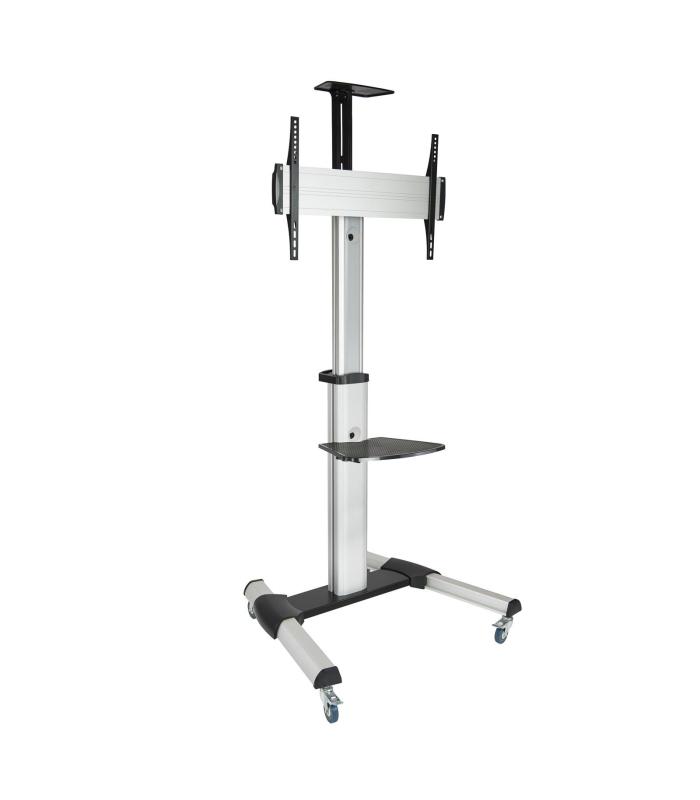 Soporte De Suelo Inclinable  Ajustable Con Ruedas TooQ FS1870M-B Para TV De 37-70'  Hasta 50kg