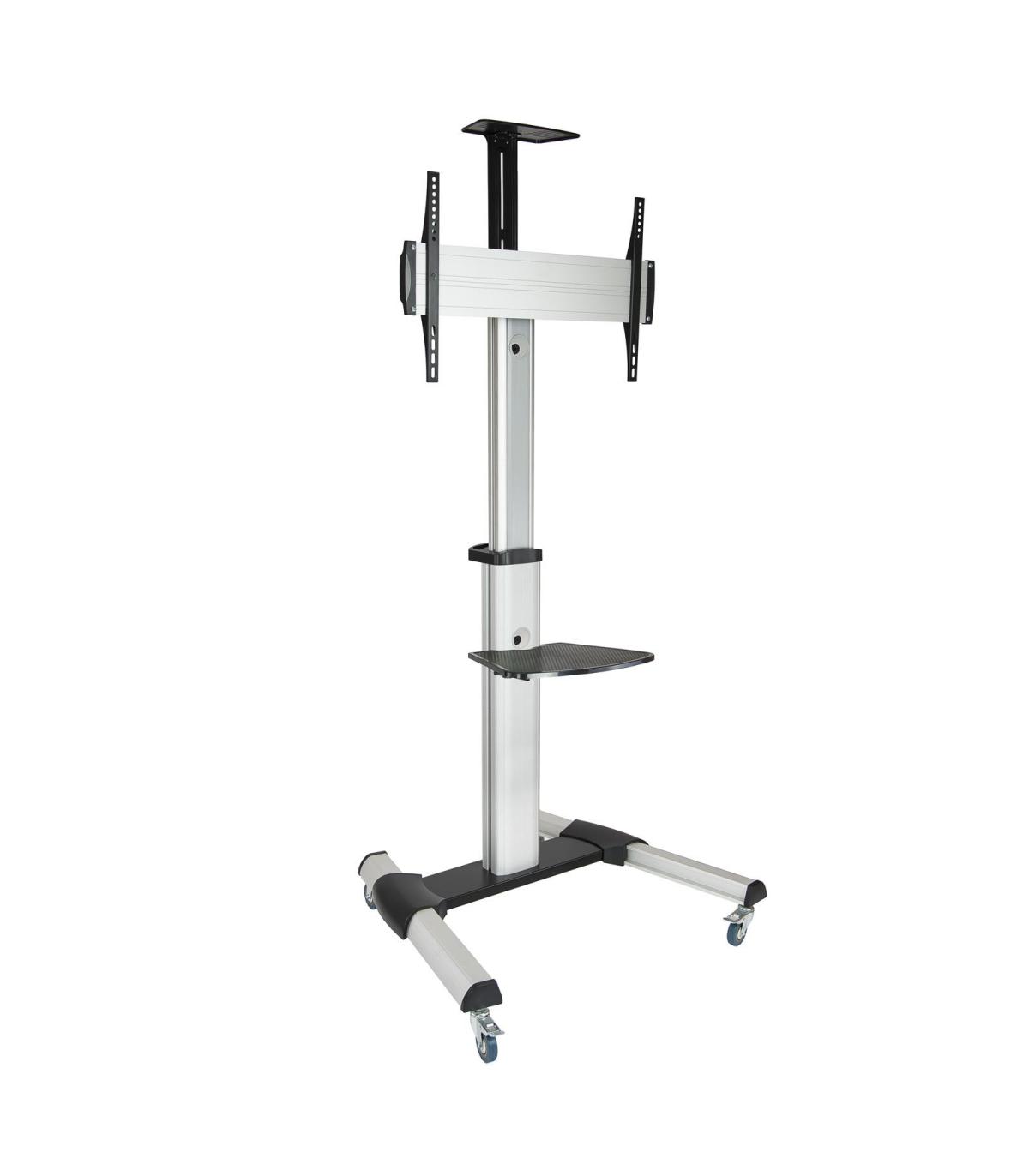 Soporte De Suelo Inclinable  Ajustable Con Ruedas TooQ FS1870M-B Para TV De 37-70'  Hasta 50kg