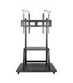 Soporte De Suelo Ajustable Con Ruedas TooQ FS20101M-B Para TV De 37-100'/ Hasta 150kg