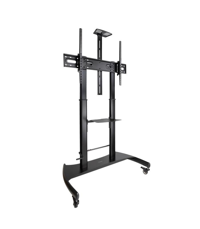 Soporte De Suelo Con Ruedas Inclinable  Nivelable TooQ FS20404HM-B Para TV De 60-100'  Hasta 100kg