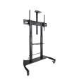 Soporte De Suelo Con Ruedas Inclinable  Nivelable TooQ FS20404HM-B Para TV De 60-100'  Hasta 100kg
