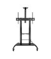 Soporte De Suelo Con Ruedas Inclinable  Nivelable TooQ FS20404HM-B Para TV De 60-100'  Hasta 100kg