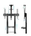 Soporte De Suelo Con Ruedas Inclinable  Nivelable TooQ FS20404HM-B Para TV De 60-100'  Hasta 100kg