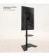 Soporte De Suelo Rotatorio Ajustable TooQ FS2284M-B Para TV De 37-70'  Hasta 70kg