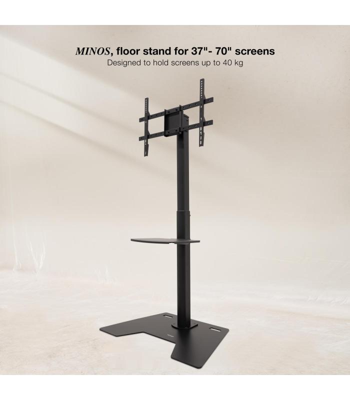 Soporte De Suelo Rotatorio Ajustable TooQ FS2284M-B Para TV De 37-70'  Hasta 70kg