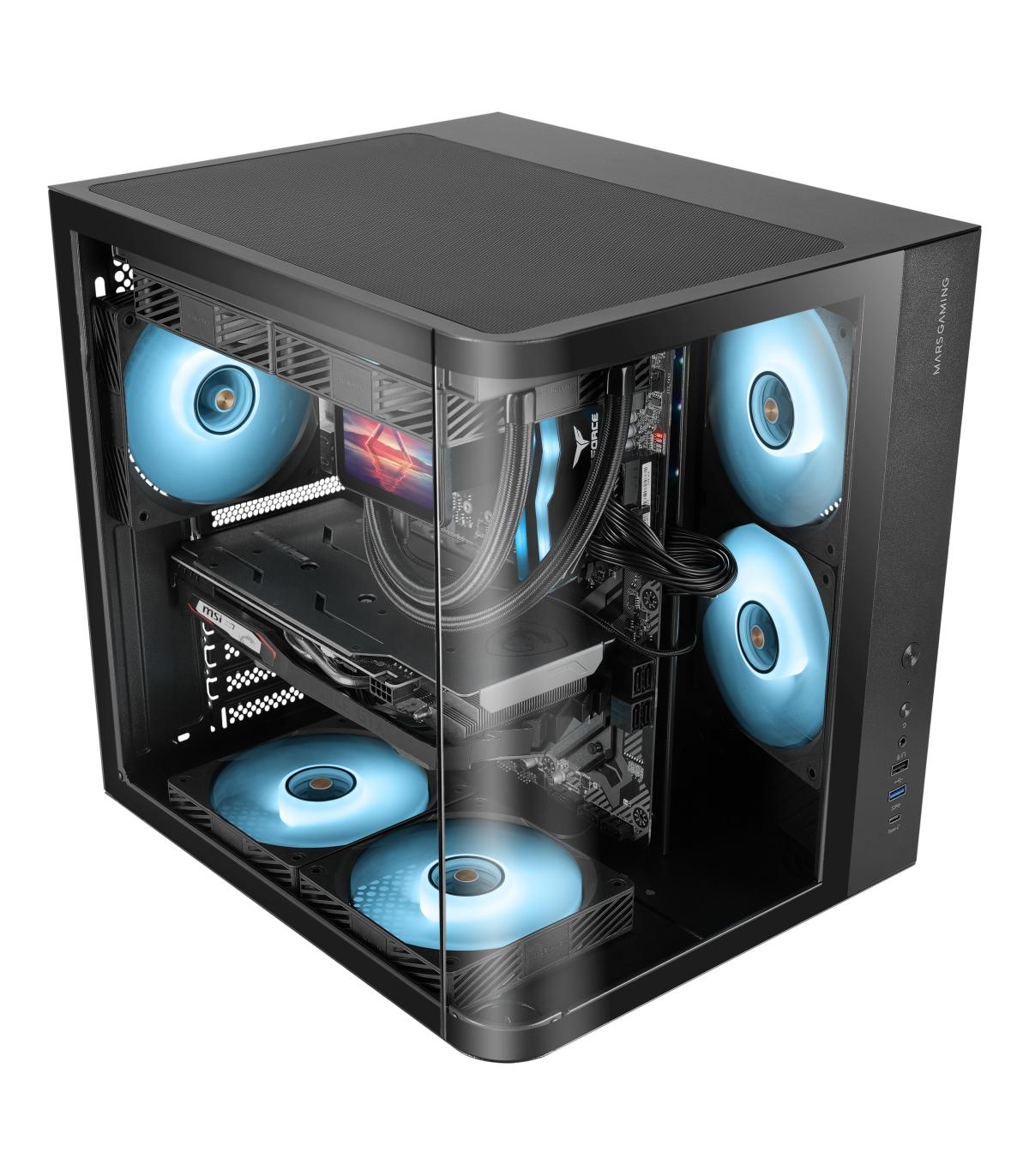 MARS GAMING Semitorre ATX MCCURV Negra