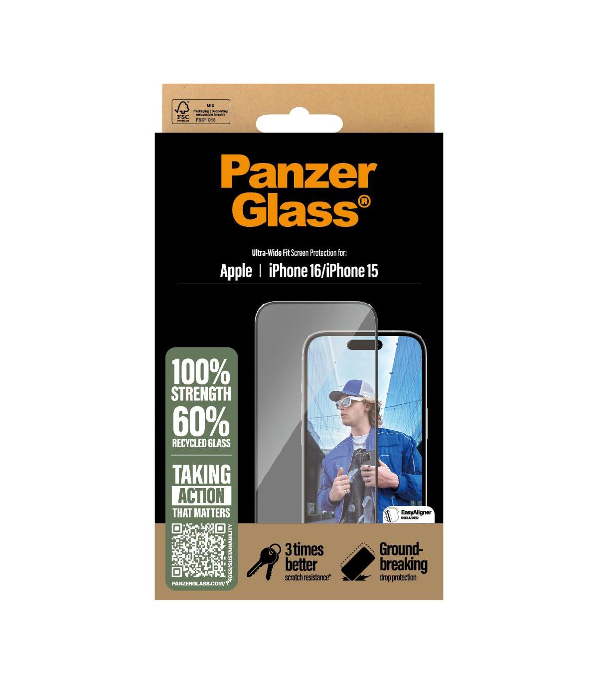PanzerGlass Screen Protector IPhone 16 - 15