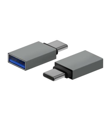 MINI ADAPTADOR AISENS ALUMINIO USB 3.2 GEN1 3A USB-C M-A H GRIS