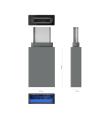 MINI ADAPTADOR AISENS ALUMINIO USB 3.2 GEN1 3A USB-C M-A H GRIS