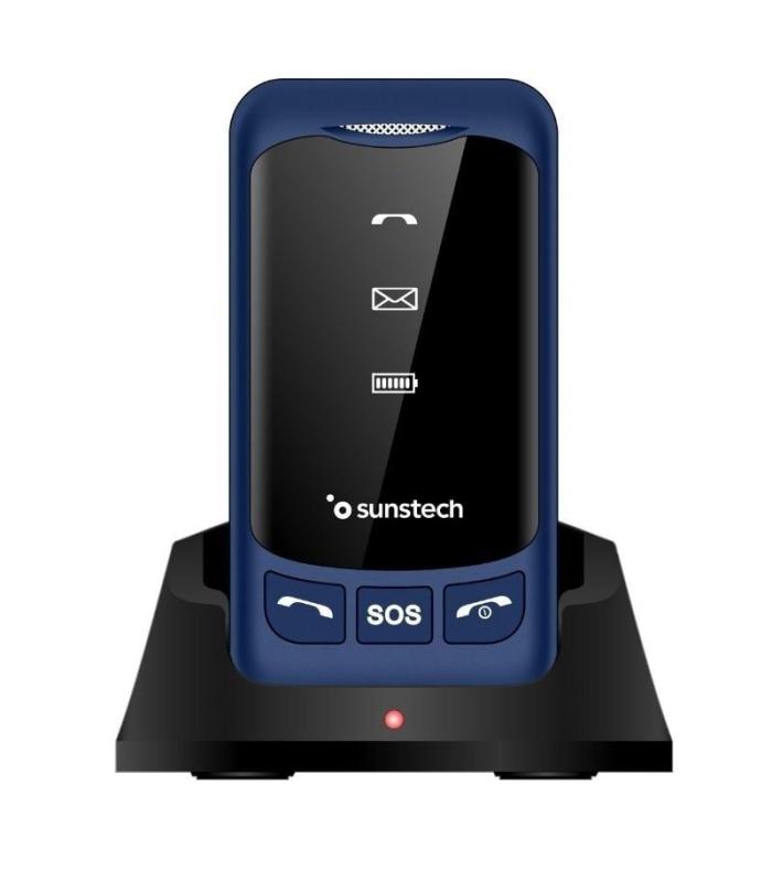 Telfono Mvil Sunstech CELT25BL para Personas Mayores/ Azul