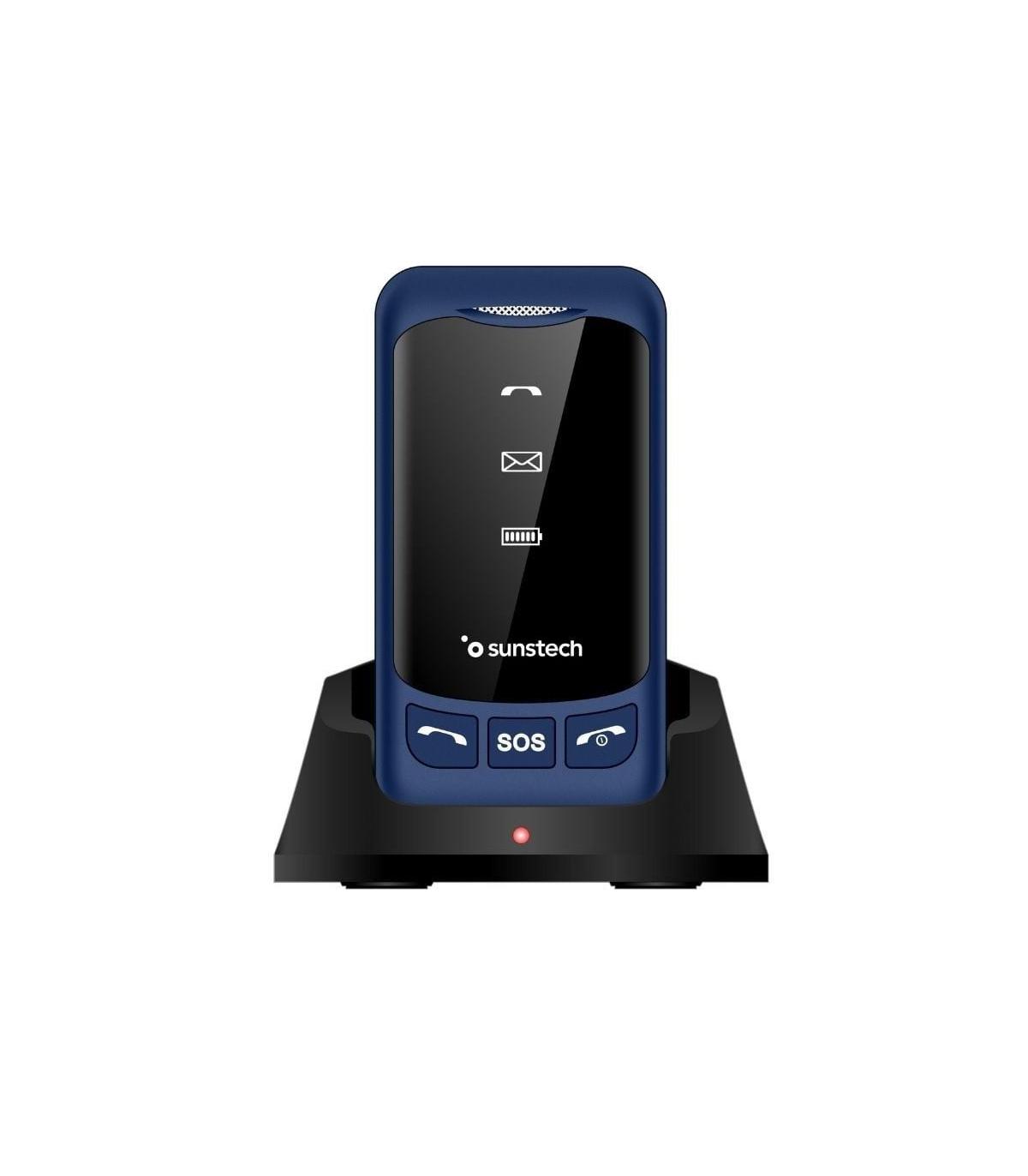 Telfono Mvil Sunstech CELT25BL para Personas Mayores/ Azul