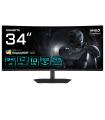GIGABYTE G34WQC2 Monitor Gaming Curvo 34 WQHD - 3440 X 1440, 1500R, 200Hz, 1ms, 450 Cd/m, AMD FreeSync Premium, DisplayHDR 400, 