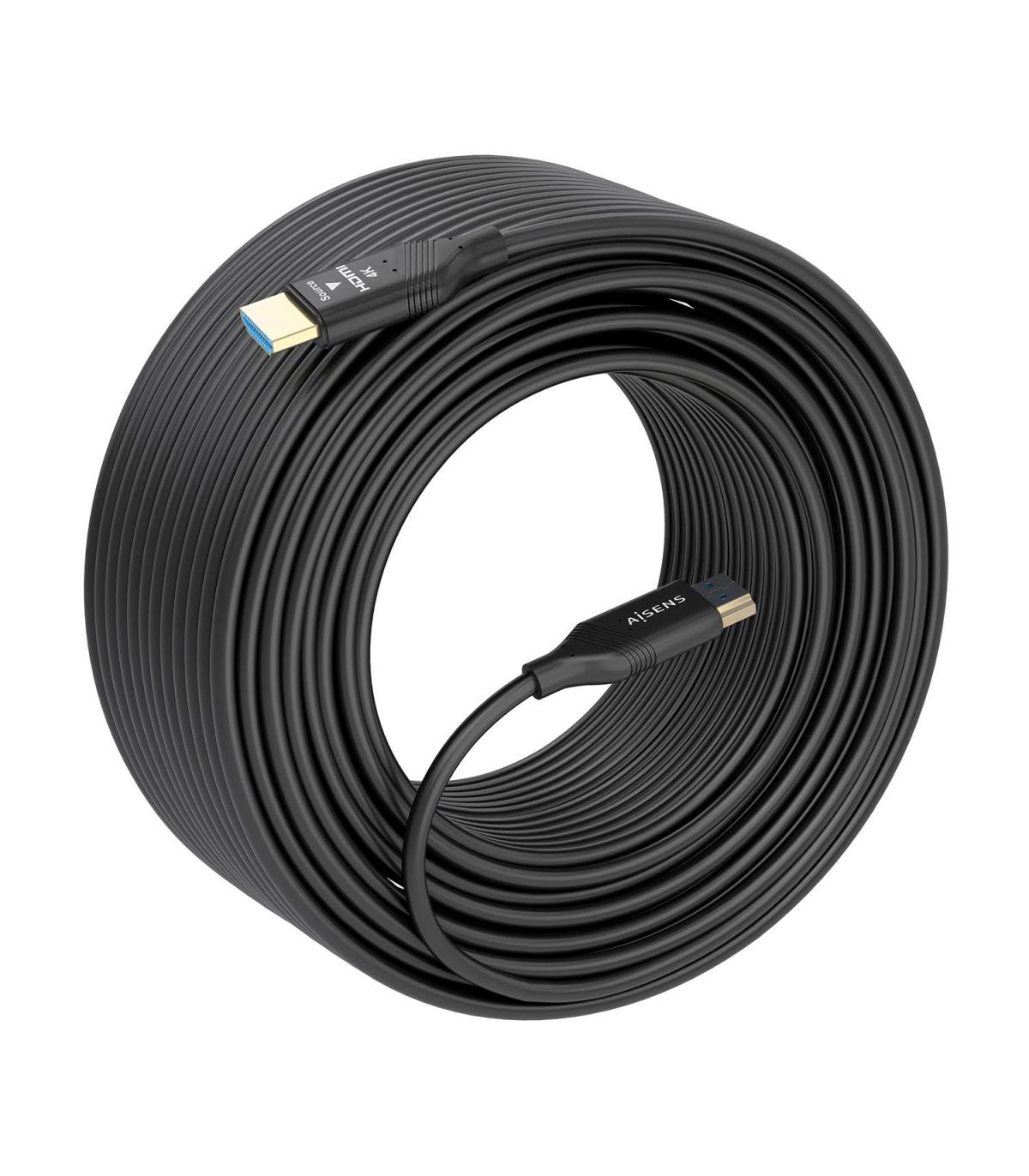 CABLE HDMI AISENS V2.0 OPTICO ACTIVO AOC 4K60HZ 18GBPS A M-A M 30M NEGRO