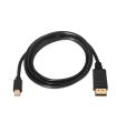 Cable Conversor Aisens A124-0132  DisplayPort Macho - Mini DisplayPort Macho  Hasta 5W  2300Mbps  3m  Negro