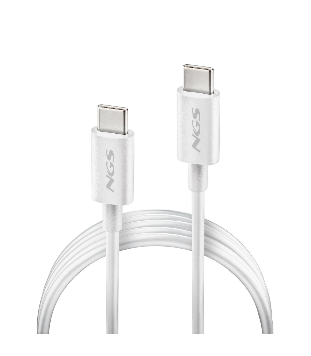 NGS CABLE CARGA RAPIDA USB-C A USB-C 1M BLANCO