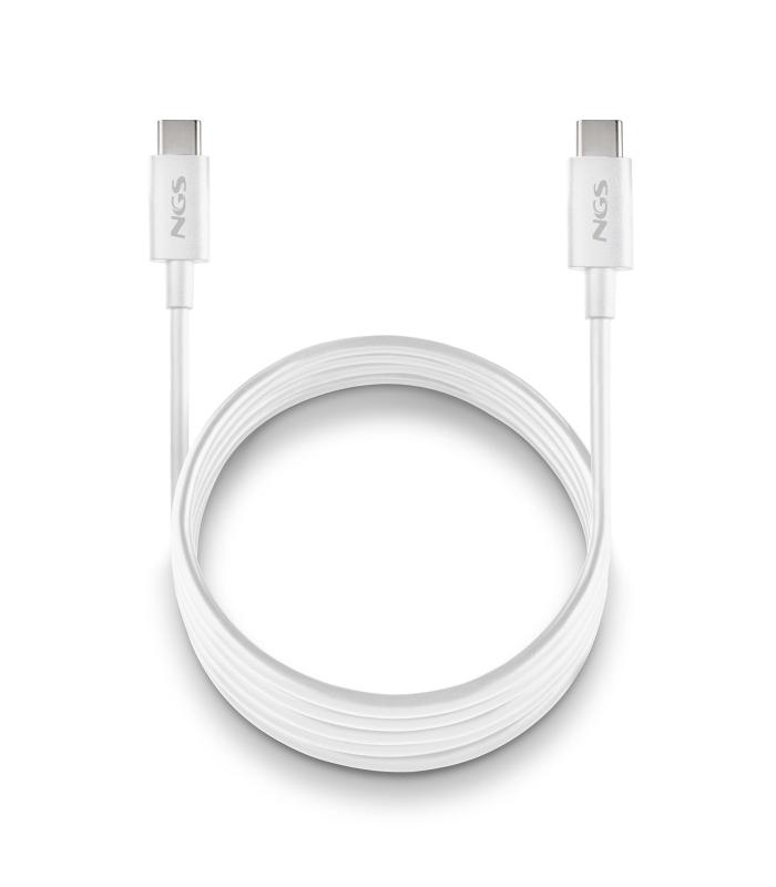 NGS CABLE CARGA RAPIDA USB-C A USB-C 1M BLANCO