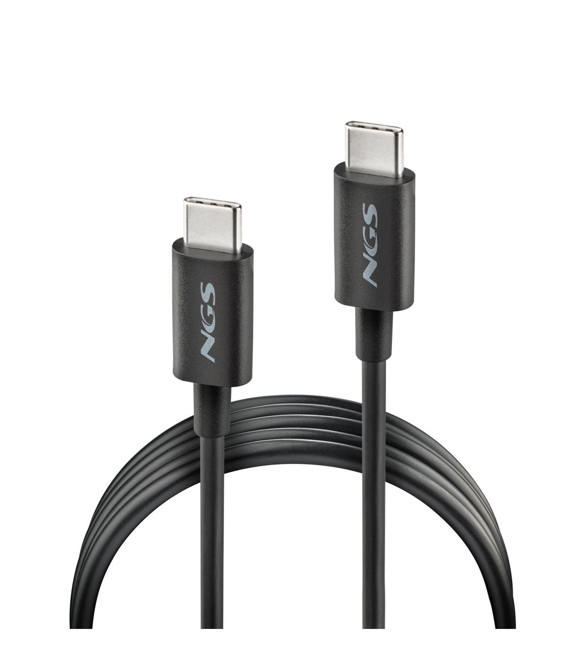 NGS CABLE CARGA RAPIDA USB-C A USB-C 1M NEGRO