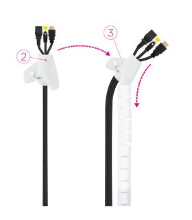 Organizador De Cables En Espiral Nanocable 10.36.0002-W  2m