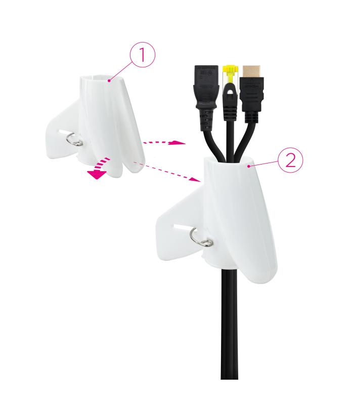 Organizador De Cables En Espiral Nanocable 10.36.0002-W  2m