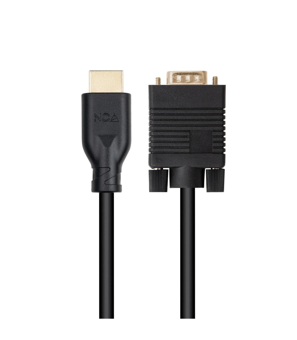 Cable Conversor Nanocable 10.15.4602  VGA Macho - HDMI 8K Macho  1.8m  Negro