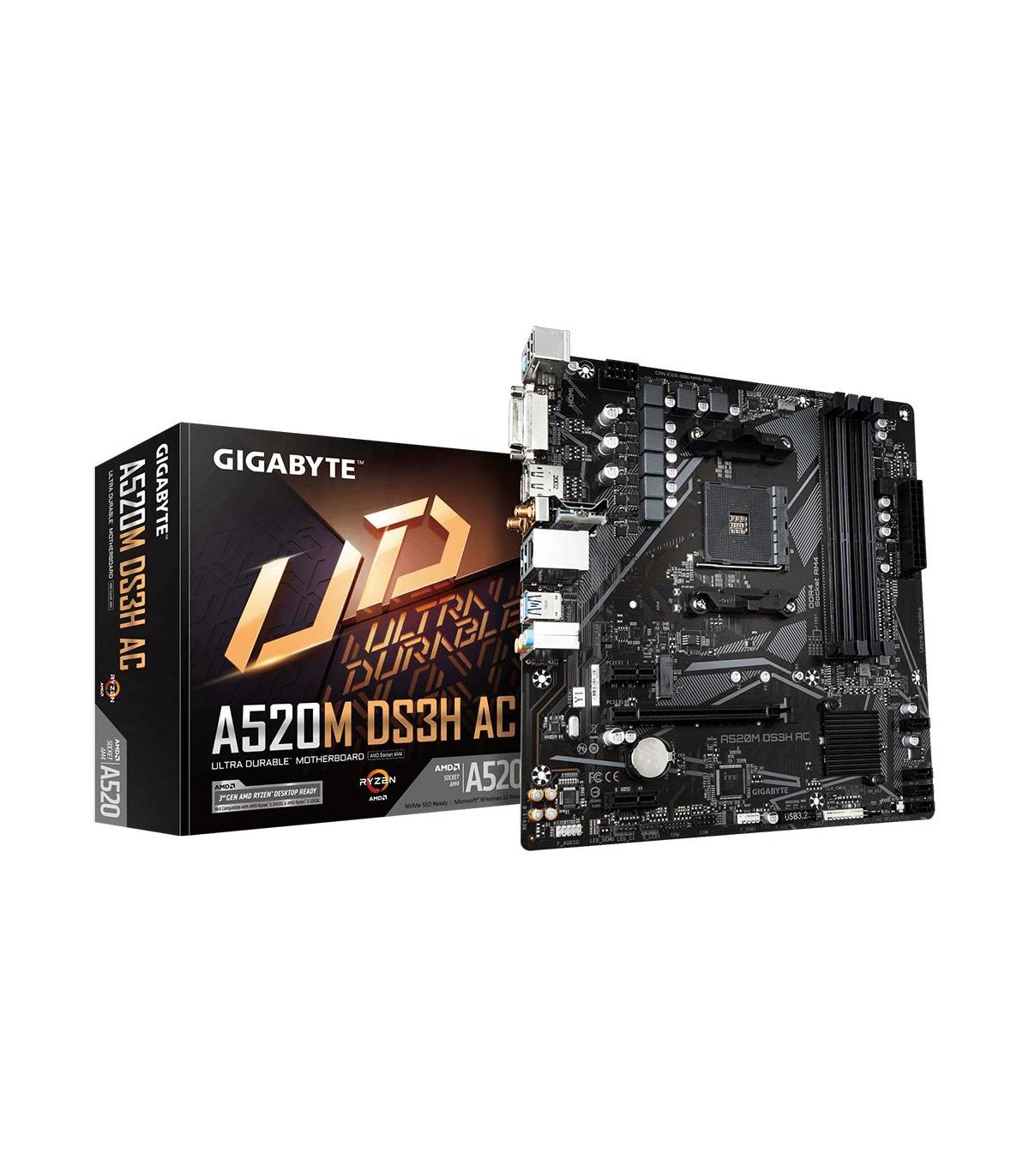 PLACA BASE GIGABYTE A520M DS3H AC 1.4 AM4 MATX 4XDDR4