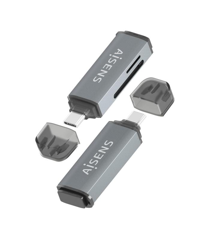 LECTOR TARJETAS AISENS SD MICRO SD MMC RS-MMC MMC MICRO USBC GRIS
