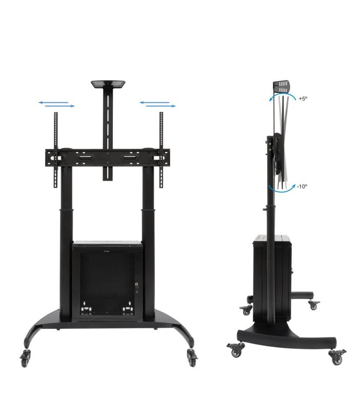 Soporte De Suelo Inclinable Con Ruedas TooQ Narnia FS20500M-B Para TV De 60-100'  Hasta 100kg