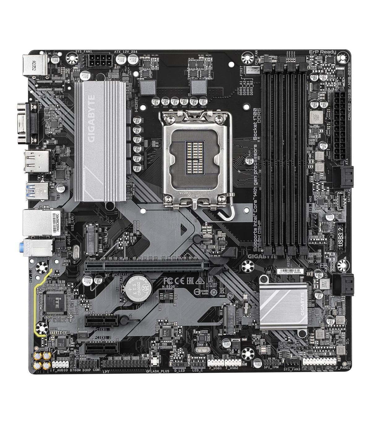 Placa Base Gigabyte B760M D3HP Socket 1700  DDR5  PCIe 4.0  Micro ATX