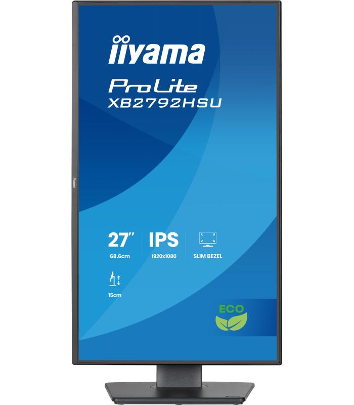 MONITOR IIYAMA PROLITE XB2792HSU-B1, 68,6 CM (27"), 1080 X 1920 PIXELES, QUAD HD, LED, 3 MS, NEGRO