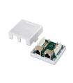 ROSETA DE SUPERFICIE AISENS RJ45 CAT.6 FTP 2 TOMAS BLANCO